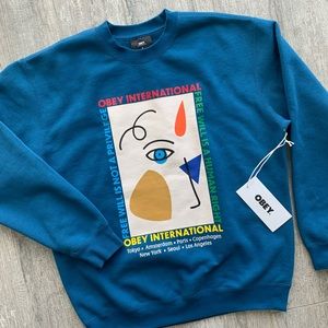 🔥🔥OBEY - FREEWILL CREWNECK SWEATSHIRT🔥🔥